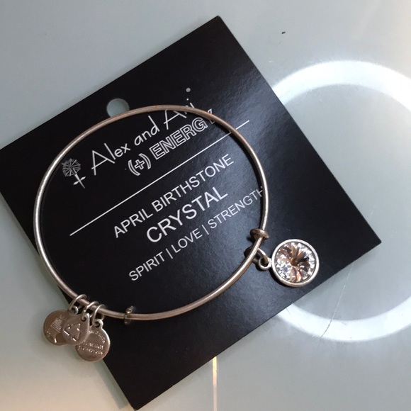 Alex and Ani Jewelry - Alex and ani diamond April birthstone bangle